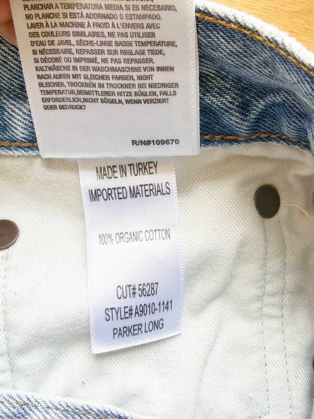 AGOLDE Parker Long Parade Denim Distressed Jean Shorts Organic Cotton Size 29 - Picture 11 of 11
